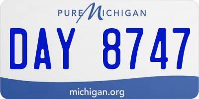 MI license plate DAY8747