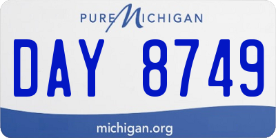 MI license plate DAY8749