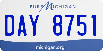 MI license plate DAY8751