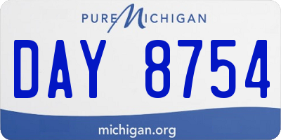 MI license plate DAY8754