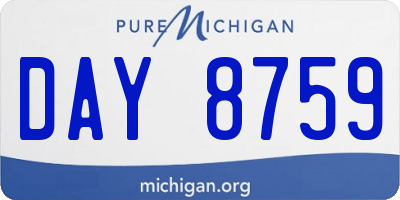 MI license plate DAY8759
