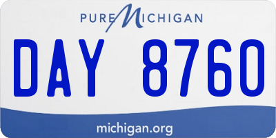 MI license plate DAY8760