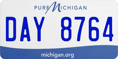 MI license plate DAY8764
