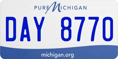 MI license plate DAY8770