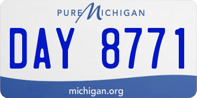 MI license plate DAY8771