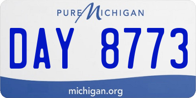 MI license plate DAY8773