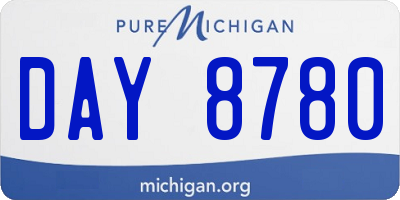 MI license plate DAY8780