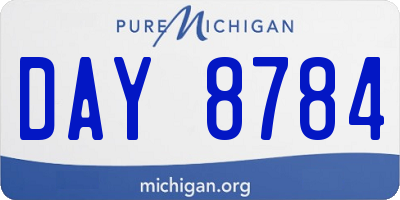 MI license plate DAY8784