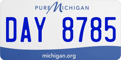 MI license plate DAY8785