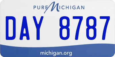 MI license plate DAY8787