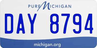 MI license plate DAY8794