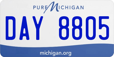 MI license plate DAY8805