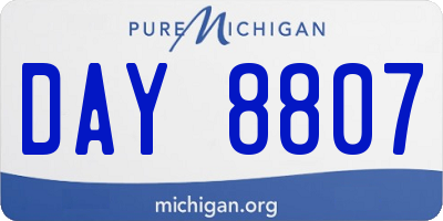 MI license plate DAY8807