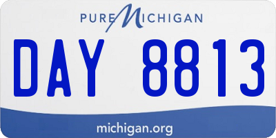 MI license plate DAY8813