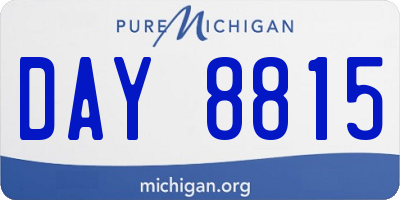 MI license plate DAY8815