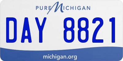 MI license plate DAY8821