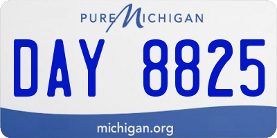 MI license plate DAY8825