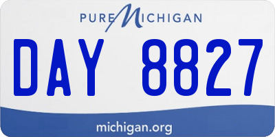 MI license plate DAY8827