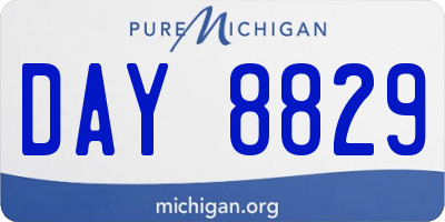 MI license plate DAY8829