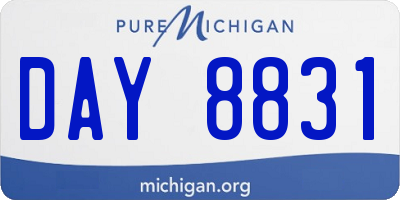 MI license plate DAY8831