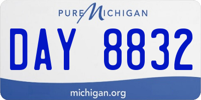 MI license plate DAY8832