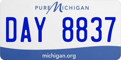 MI license plate DAY8837