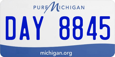 MI license plate DAY8845