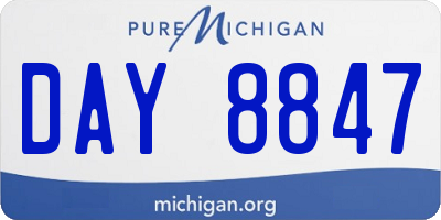 MI license plate DAY8847