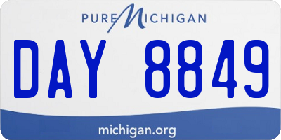 MI license plate DAY8849