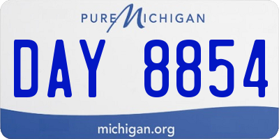 MI license plate DAY8854