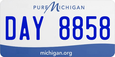 MI license plate DAY8858