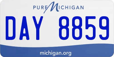 MI license plate DAY8859