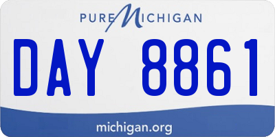 MI license plate DAY8861