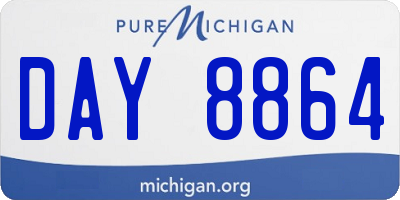 MI license plate DAY8864