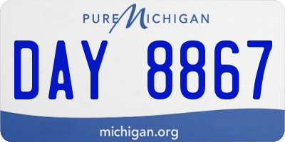 MI license plate DAY8867