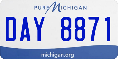 MI license plate DAY8871