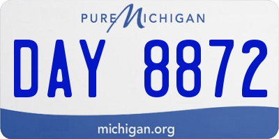 MI license plate DAY8872