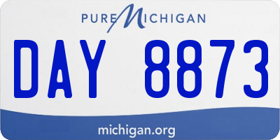MI license plate DAY8873