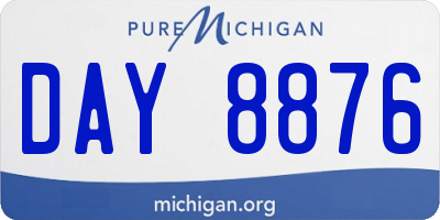 MI license plate DAY8876