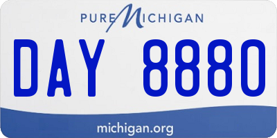 MI license plate DAY8880