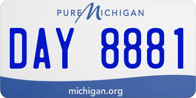 MI license plate DAY8881
