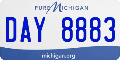 MI license plate DAY8883