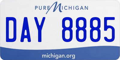 MI license plate DAY8885