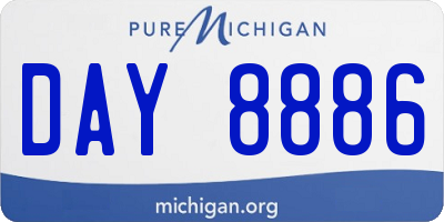 MI license plate DAY8886
