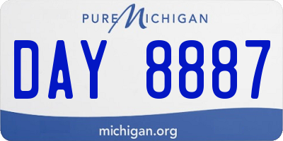 MI license plate DAY8887