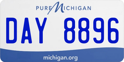 MI license plate DAY8896