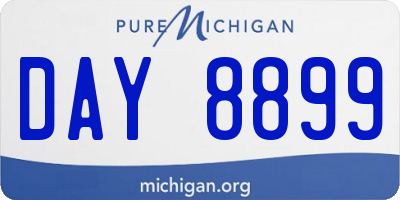 MI license plate DAY8899