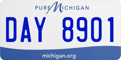 MI license plate DAY8901