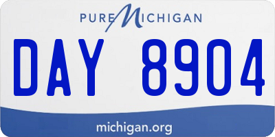 MI license plate DAY8904