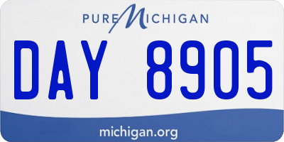 MI license plate DAY8905